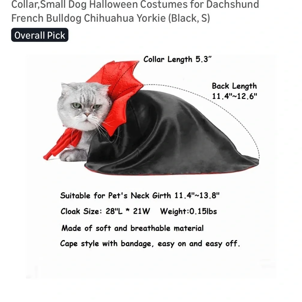 Red and Black Dog / Cat Vampire costumes  🐶 🐱 NWT  small breed